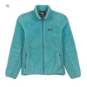 Patagonia Synchilla Retro-X Sherpa Jacket Women's Size XS Fair Aqua Teal​​​​